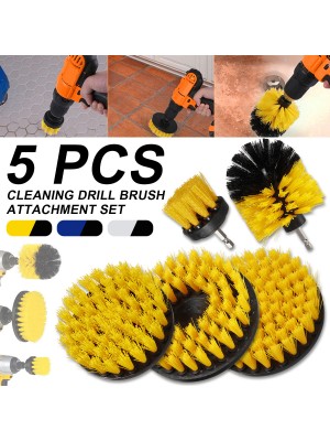5Pcs Scrub Brush Drill Attachment Kit Power Scrubber Cleaning Brushes Grout Tile