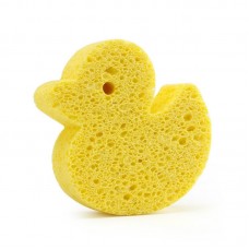Baby Newborn Child Bath Artifact Sponge  Yellow Duckling