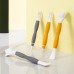 2 PCS Cup Lid Brush Pacifier Brush Multifunctional Gap Brush  Cup Brush Yellow